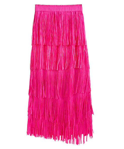 Fringe Tiered Skirt
